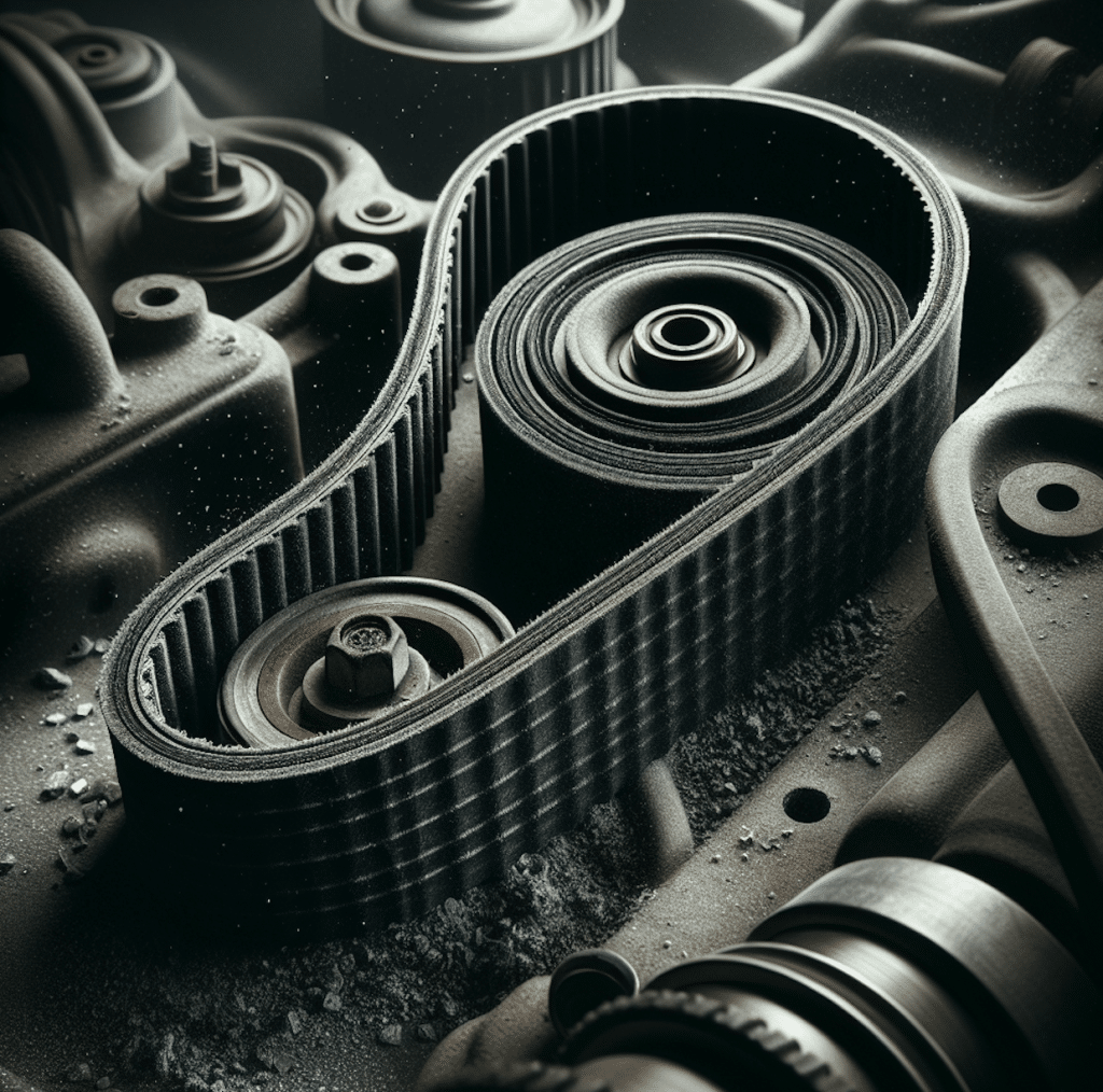 Worn and loose serpentine belt